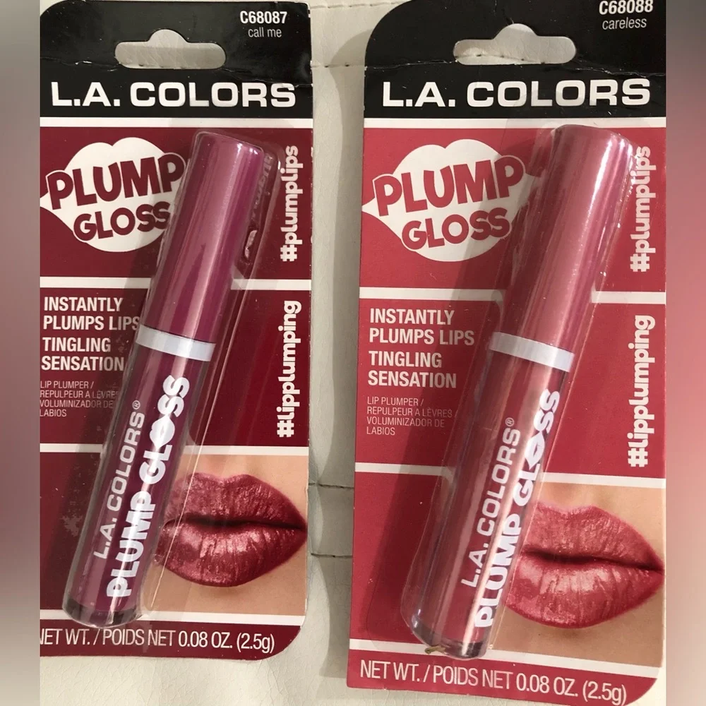 2pack shades of reds pinks & mauve lip plumping glossy moisturizing lipgloss‎